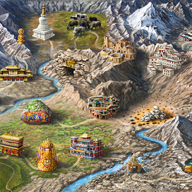 Игровая карта "Тибет"