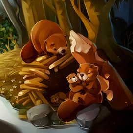 Сказка про бобров