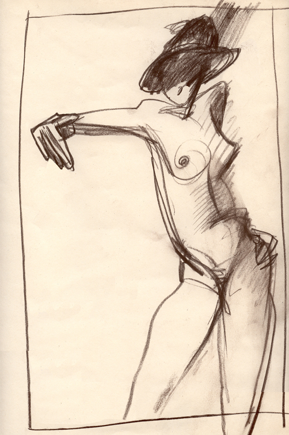 гламурррная шляпка. набросок