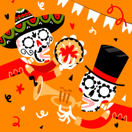 Illustration for Mexican holiday Dia de Muertos