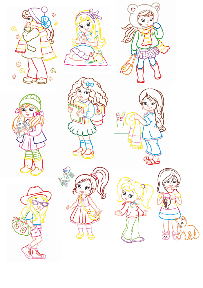 раскраски девочкам