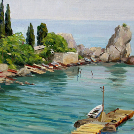 Гурзуф. Бухта.  Этюд