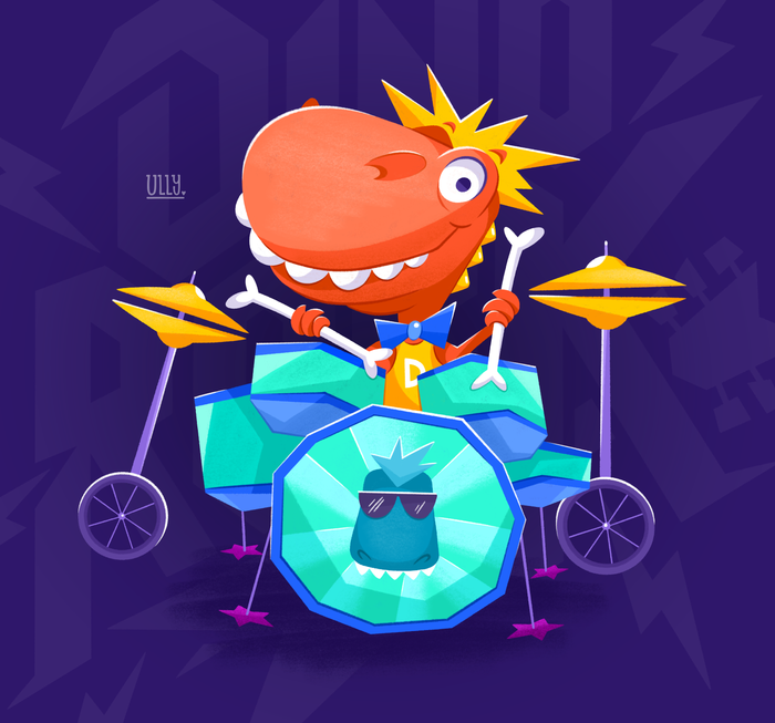 Динозавр барабанщик