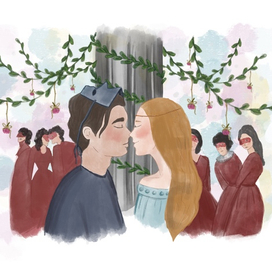 Ромео и Джульетта. Иллюстрация для книги.