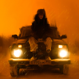 Иллюстрация «девушка в поле»