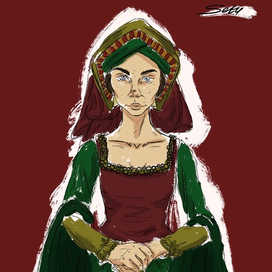 Английская средневековая придворная дама