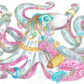 Весёлая восьминожка