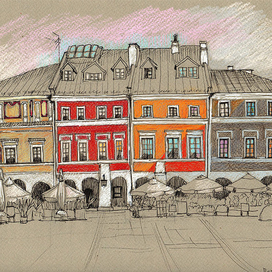 Замосц. Польша. Площа Рынок.