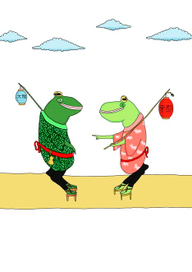 Japenese tale Two frogs