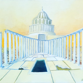 Храм паладинов, х/м, 2020 г.