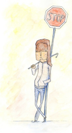 Stop...because it is full stop