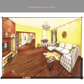 Визуализация гостиной