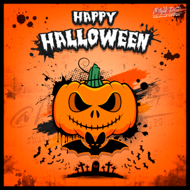 Иллюстрация на Хэллоуин. Тыква Джек