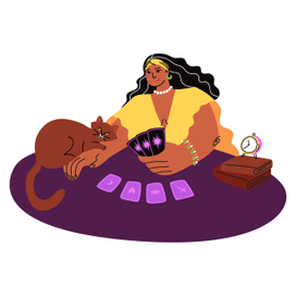 Предсказательница, гадалка.