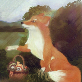 Иллюстрация к сказке "Кот и лиса"