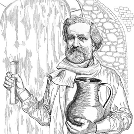 Создать персонаж для этикетки вина.