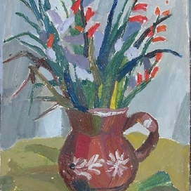 Этюд "Дикие гладиолусы"