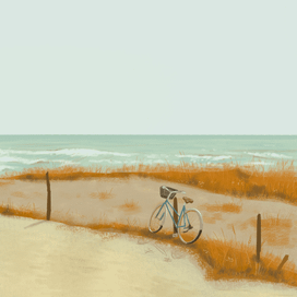 Летний пляж