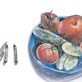 Натюрморт с томатами