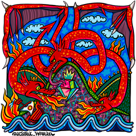 «Змей-Горыныч» — принт для футболки PROFMAX