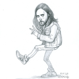 Шарж-персонаж на Jared Leto