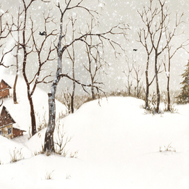 Кадр из анимационного фильма "Первый Снег"