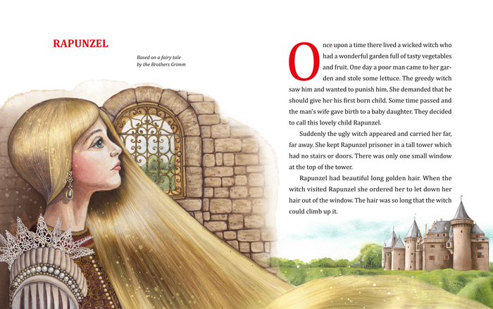 Иллюстрация к сказке Братьев Гримм " Рапунцель"