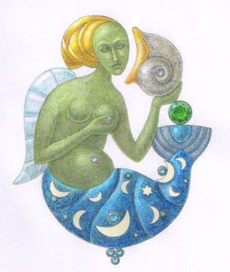 брошь-подвеска "Русалка"