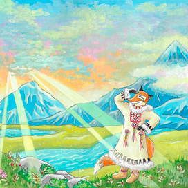 Иллюстрация к корякской сказке "Хитрая лиса"