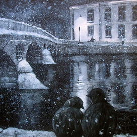 Тихо снег кружится