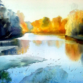 ,,Золото осени на р.Олекте,,