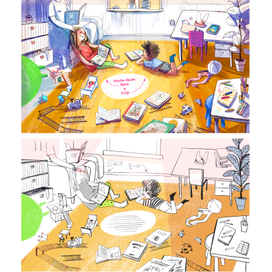 "Кораблик"- процесс создания иллюстраций