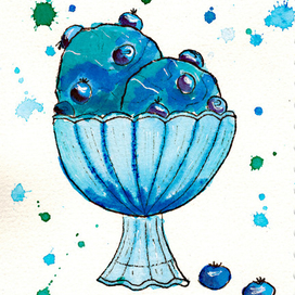 Мороженое с черникой