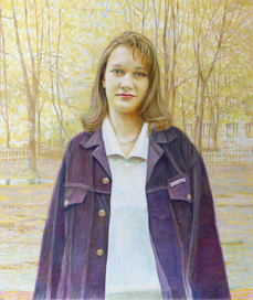 Настя, моя ученица по изо-студии, 1998 г.