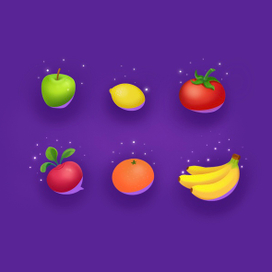 Иконки овощи и фрукты