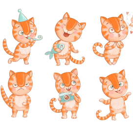 Котик Кексик. Коллаж эмоций