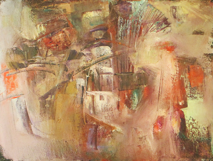 красный деревенский пейзаж