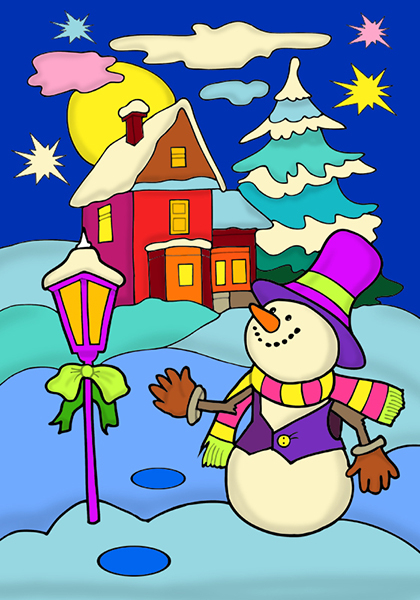 раскраска Рождество