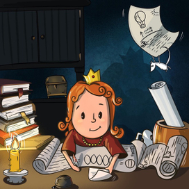 The princess makes a balloon 