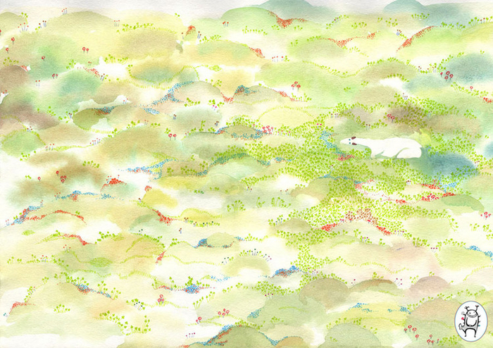 Олень во мху