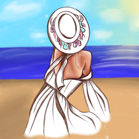 Девушка на море