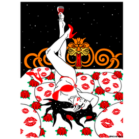 Губы и розы.