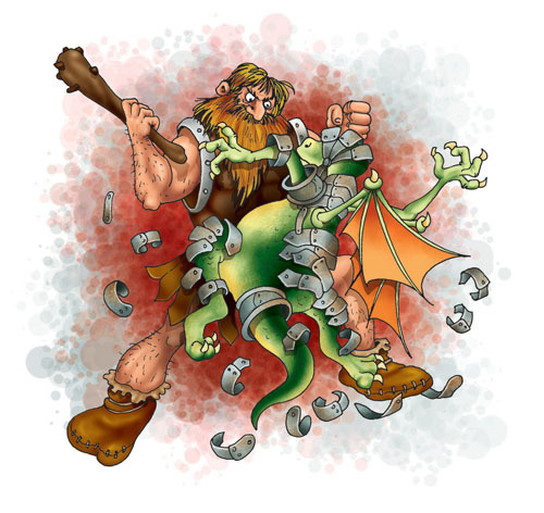 иллюстрация "охотники на драконов"