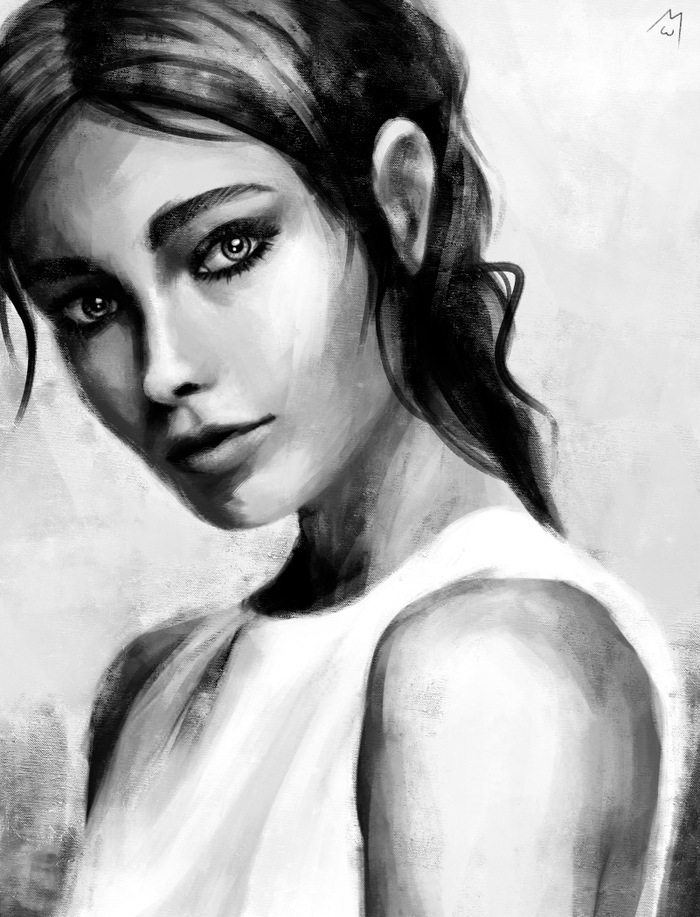 Портрет девушки, Ч/Б