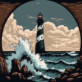 лого с маяком