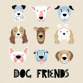 Собаки. Векторная иллюстрация