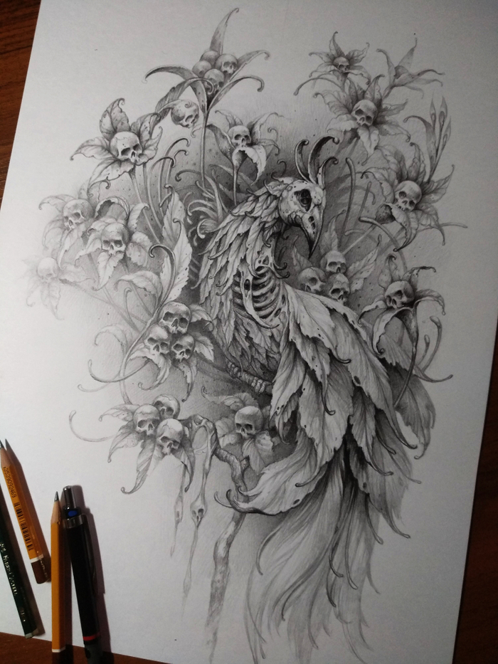 Макет принта "Птица"