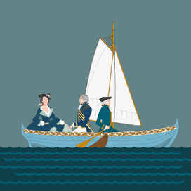 Екатерина II в лодке