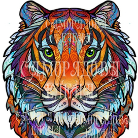 Иллюстрация для пазла (тигр)