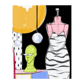 Витрина | манекен | фэшн иллюстрация | Fashion | мода